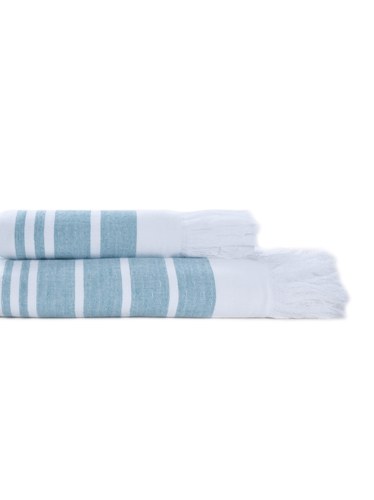 Полотенца Marine Towel Белый/Бирюзовый (white-teal)